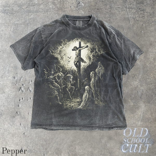 Crucifix Jesus Vintage 90s Style Graphic T-Shirt