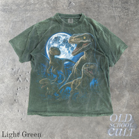 Jurassic Velociraptor Dinosaur Vintage 90s Style Prehistoric Graphic T-Shirt