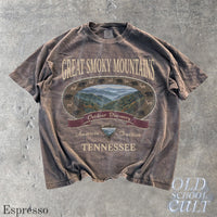 Great Smoky Mountains Vintage 90s Graphic T-Shirt, Retro Tennessee National Park Adventure Shirt