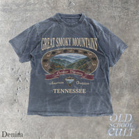 Great Smoky Mountains Vintage 90s Graphic T-Shirt, Retro Tennessee National Park Adventure Shirt