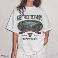 Great Smoky Mountains Vintage 90s Graphic T-Shirt, Retro Tennessee National Park Adventure Shirt