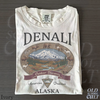 Denali Alaska Vintage 90s Graphic T-Shirt, Retro National Park Mountain Adventure Shirt