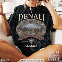 Denali Alaska Vintage 90s Graphic T-Shirt, Retro National Park Mountain Adventure Shirt