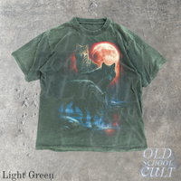 Wolf Pack Vintage 90s Graphic T-Shirt, Retro Dark Forest Wolf Wildlife Shirt