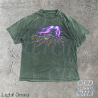Wolf Lightning Vintage 90s Graphic T-Shirt, Retro Wolf Pack Wildlife Shirt