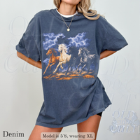 Vintage Running Horses Storm 90s Graphic T-Shirt
