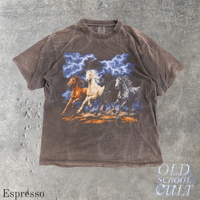 Vintage Running Horses Storm 90s Graphic T-Shirt