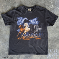 Vintage Running Horses Storm 90s Graphic T-Shirt