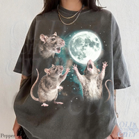 Vintage Rat Full Moon Wildlife 90s Graphic T-Shirt