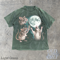 Vintage Rat Full Moon Wildlife 90s Graphic T-Shirt