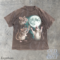 Vintage Rat Full Moon Wildlife 90s Graphic T-Shirt