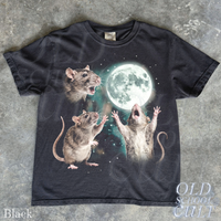Vintage Rat Full Moon Wildlife 90s Graphic T-Shirt