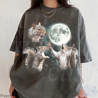 Vintage Squirrel Full Moon Wildlife 90s Graphic T-Shirt