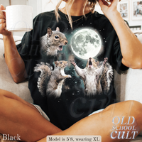 Vintage Squirrel Full Moon Wildlife 90s Graphic T-Shirt