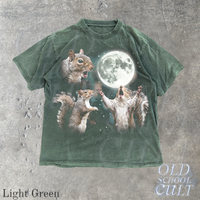 Vintage Squirrel Full Moon Wildlife 90s Graphic T-Shirt