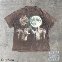 Vintage Squirrel Full Moon Wildlife 90s Graphic T-Shirt