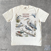 Vintage Heron Field Guide Birdwatching 90s Graphic T-Shirt