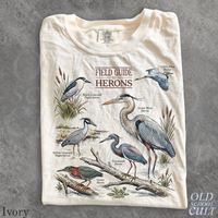 Vintage Heron Field Guide Birdwatching 90s Graphic T-Shirt