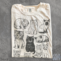 Vintage Kitten Tattoo 90s Collage Cat Graphic T-Shirt