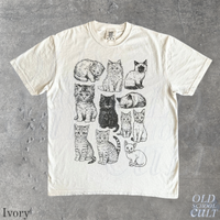 Vintage Kitten Tattoo 90s Collage Cat Graphic T-Shirt