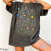 Vintage Wildflower 90s Botanical Graphic T-Shirt