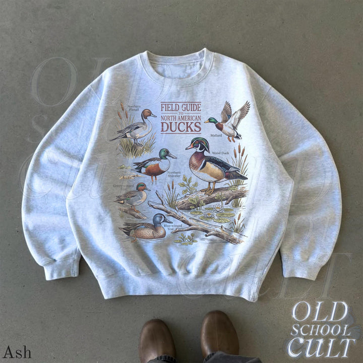 North American Ducks Field Guide 90s Graphic Sweatshirt