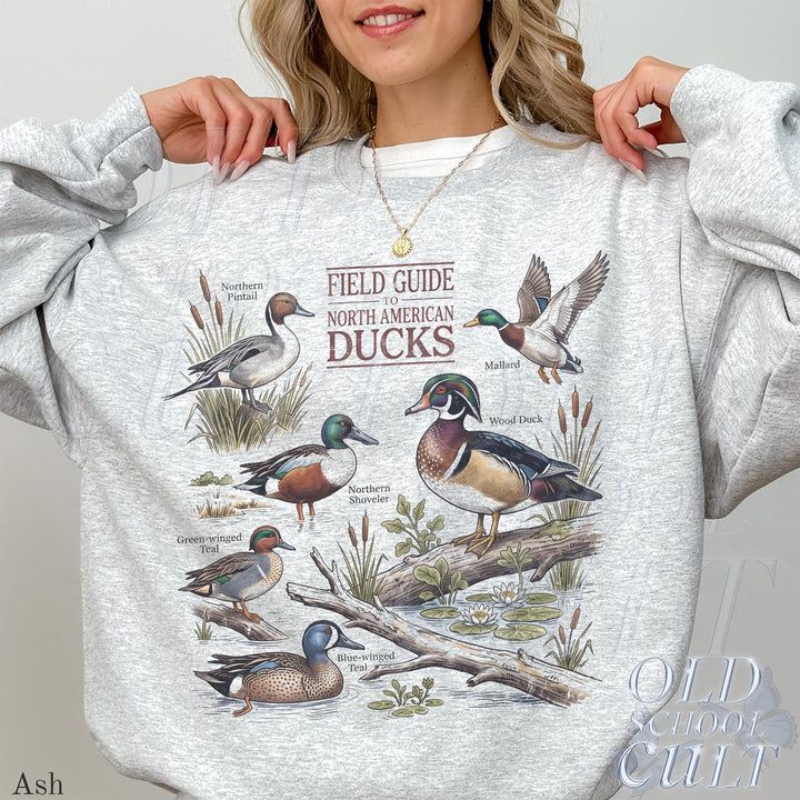 North American Ducks Field Guide 90s Graphic Sweatshirt