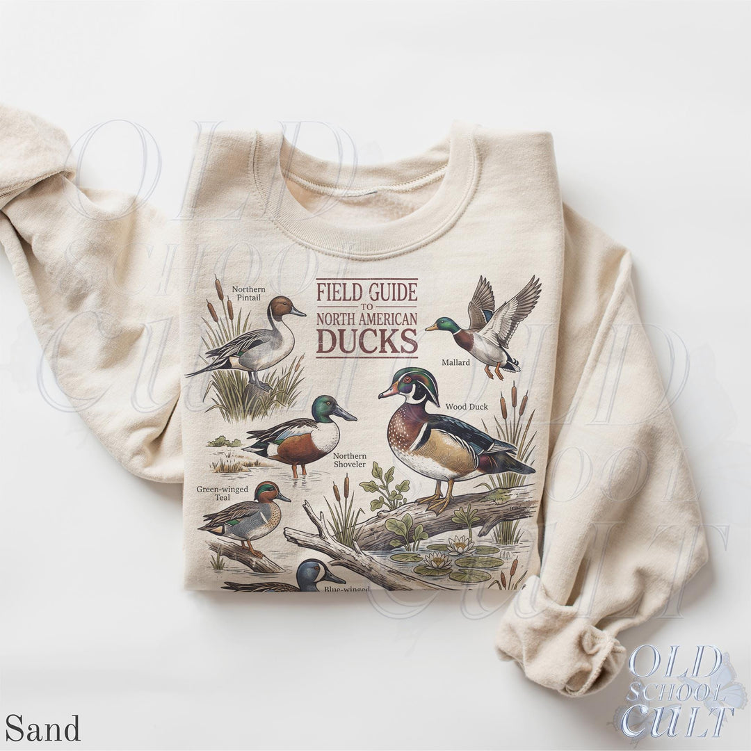 North American Ducks Field Guide 90s Graphic Sweatshirt