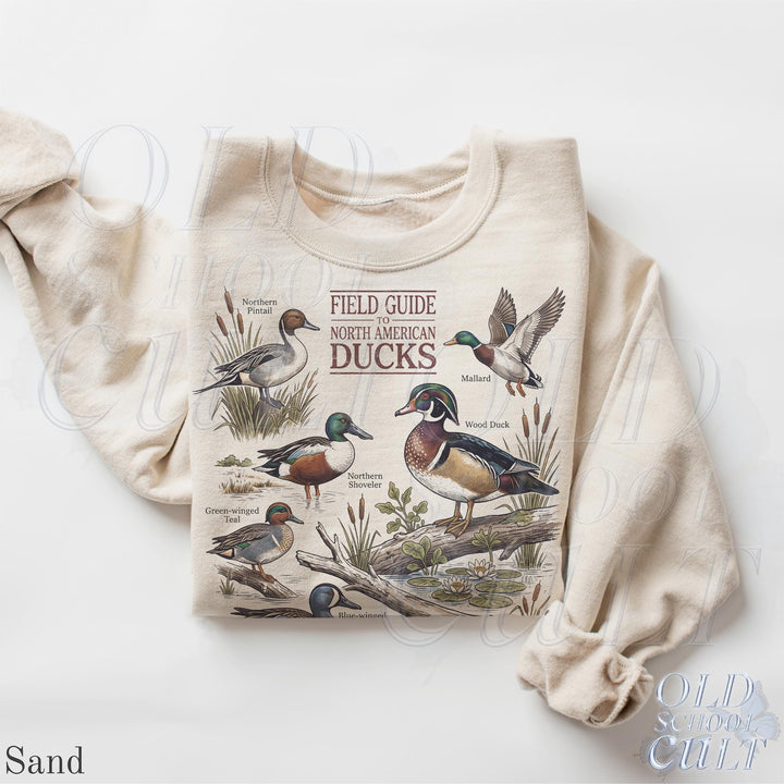 North American Ducks Field Guide 90s Graphic Sweatshirt