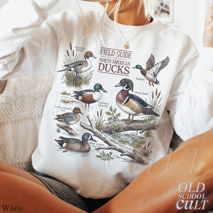 North American Ducks Field Guide 90s Graphic Sweatshirt