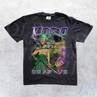 Zoro Warrior Vintage Bootleg 90s Style Anime Shirt, Vintage 2000s Graphic Shirt, Unisex Cotton Oversize Anime Warrior Tee
