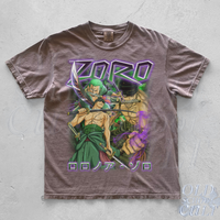 Zoro Warrior Vintage Bootleg 90s Style Anime Shirt, Vintage 2000s Graphic Shirt, Unisex Cotton Oversize Anime Warrior Tee