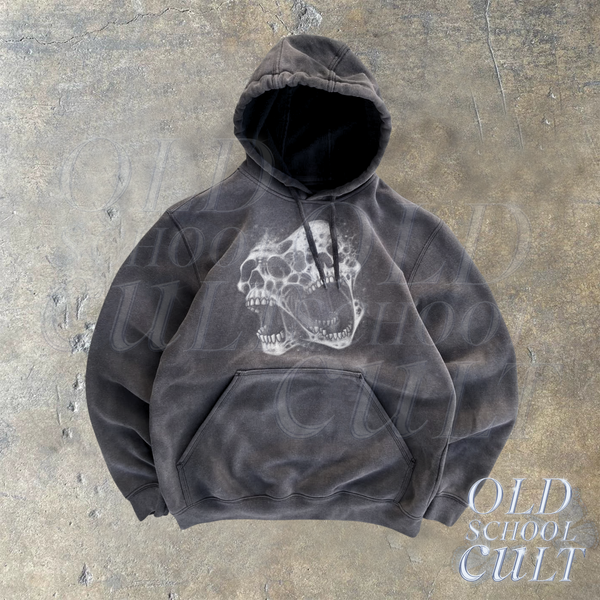 Y2k Skull Screaming Vintage 90s Graphic Hoodie, Retro Gothic Skull Hoodie, Retro Horror Sweater, 90s Dark Art Gothic Clothing, Grunge