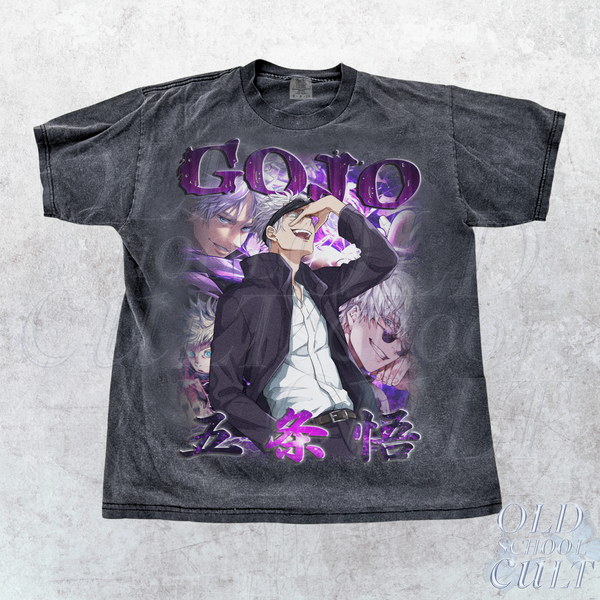 Gojo Warrior Vintage Bootleg 90s Style Anime Shirt, Vintage 2000s Japanese Anime Graphic Shirt, Unisex Cotton Oversize Anime Warrior Tee, Manga Streetwear