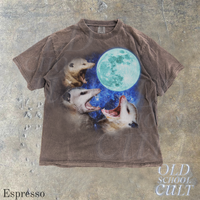 Three Possums Howling at Moon Vinatge Shirt, Retro Opossum Lover Tshirt, Funny Possum Tee, Washed Cotton Unisex Tee, Silly Party Gifts