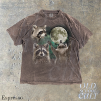 Vintage Raccoons Full Moon 90s Graphic T-Shirt