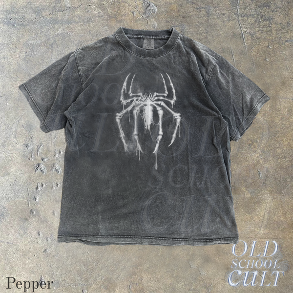 Vintage Spider Graphic Shirt, Pump Cover Comfort Colors® Spider Shirt, Retro Training Shirt, Spider Oversize, Retro Hero Shirt, Dark Art Top