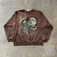 Three Raccoons Vintage Sweatshirt, Retro Raccoon Sweater, Cute Trash Panda Sweater, Funny Gifts, Cozy Warm Unisex Sweatshirt, Retro Lovers