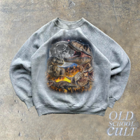 Dinosaur Vintage 90s Style Sweatshirt, Retro Dino Sweater, Trex Lover Sweater, Nature Y2k 90s Hoodies, Cool Dino Unisex Moon Sweatshirt